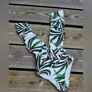 NWT SPORLIKE Elegant Black Mesh Swim Skirt